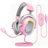 FIFINE Cuffie Gaming PC 7.1 Surround, Cuffie con Microfono per PS4 PS5, Cuffie con Filo con 3 modalità EQ, Auricolare con RGB e cuscinetti auricolari morbidi