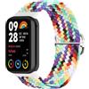 Niboow Cinturino Intrecciato per Xiaomi Smart Band 10 Pro/Smart Band 9 Pro/Smart Band 8 Pro, Regolabile Sportiva Ricambio Elastica Cinturini per Xiaomi Redmi Watch 6/5 / 4 - Arcobaleno