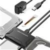 Gbformat 5Gbps Adattatore IDE e SATA, USB3.0 a SATA IDE Adattatore per Disco Rigido USB 3.0, Convertitore SATA&IDE per Unità HDD o SSD da 2,5 e 3,5 Pollici, CD-ROM, CD-RW, DVD-RW