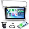 Rimoody 4G+128G Android Autoradio per VW Golf 7 Golf VII 2013-2017 10 Pollici Schermo IN-Cell con Wireless Carplay Android Auto Navi GPS Mirror Link Bluetooth WiFi/FM/RDS/EQ/SWC/USB Telecamera Posteriore