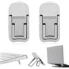 RUGBOL 2 supporti regolabili per tastiera, colore argento, 2 pezzi, universali, portatili, tablet, telefoni cellulari, ergonomici, adesivi