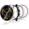 Bigqin 4 Pezzi Custodia Protettiva Compatibile con Garmin Venu 3S 41mm, Custodia Rigida per PC con Proteggi Schermo, Custodia HD con Vetro Temperato - Trasparente Nero Rosa Bianco
