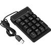 Bewinner Tastiera numerica cablata, 19 tasti Mini tastierino numerico portatile impermeabile sottile resistente agli spruzzi per operativo XP/7/8/10/Vista Computer