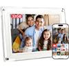 AMABOO Frameo 10,1 pollici Slim Acrilico Wifi Cornice Digitale 32 GB Cornice Foto Digitale 1280 * 800 HD IPS Touch Screen Condivisione istantanea di foto/video tramite l'app Frameo da qualsiasi luogo