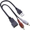 Keple Cavo Per Cablaggio Adattatore Da USB A RCA 8 Pin Audio Stereo Radio Installazione Porta USB Connettore Porta RCA Cavo Conduttore Compatibile con Cube/Juke/Versa/NV Dal 2011 Al 2013