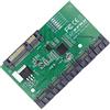 xiwai Porte HUB SATA 3.0 6Gbps 1 a 5 Splitter Adattatore Convertitore PM Moltiplicatore Port Selector JMB575