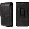 MXFDOKD Verticale Borsa da Cintura per Cellulari, Pelle Marsupio Cellulare da Cintura Uomo, Piccola Fondina Cellulare Cintura Sacchetto Custodia Pochette Telefono Borsello Sportivo Portafoglio con Passante