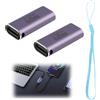 Kahaybeall 2 Pcs 240W USB4 Adapter, Adattatore USB C Femmina a Femmina, Connettore Female to Female di Tipo C, Connettore 40Gbps Supporta 8K@60Hz, Compatibile per Laptop e Altri Dispositivi di Tipo C