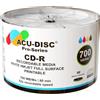 ACU-DISC Pro-Series CD-R 52x Velocità 700MB 80 Minuti Full Face Bianco Brillante Stampabile A Getto D'inchiostro Dischi Vuoti 13679 - Confezione da 50