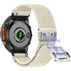 Niboow QuickFit 26mm Intrecciato Cinturino per Garmin Fenix 8 51mm/Fenix 7X Pro Solar/Fenix 7X/Fenix 6X/Fenix 6X Pro, Traspirante Nylon Cinturini per Garmin Tactix 8 51mm/Descent Mk3i - Bianco