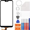 Duotipa Digitizer Touch Screen Display di ricambio compatibile con Huawei P20 Lite da 5,84 pollici, set di riparazione touch screen in vetro frontale - con attrezzi - nero (senza display)