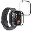 kwmobile 2x Custodia Rigida Smartwatch Compatibile con Xiaomi Redmi Mi Watch Lite 3 / Redmi Watch 3 Cover - Case Vetro Temperato Orologio Fitness - trasparente