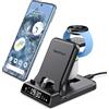 SwanScout Stazione di Ricarica per Google Watch 3/2, 25W 3 in 1 Caricabatterie Rapido per Pixel 10a/10/10 Pro/10 Pro XL/9/8a/8/8 Pro/7a/7/6, Google Buds Pro 2/2a/Buds, SwanScout 701G2 (Not for Pixel Watch 4/1)