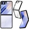 RollinCase Custodia Compatibile con Samsung Galaxy Z Flip 7 5G, Cover Rigida in PC Premium, Antiurto e Resistente ai Graffi Silicone morbido Cove, Nero