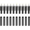 PATIKIL 2.5x0.7mm CC Maschio Terminali Alimentazione Spina 10 Pacco Fai da Te CC Barile Connettore Sostituzione con Tubo Termorestringente