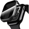 Eirltiy Cover per Apple Watch Series 10 46mm Vetro Temperato Privacy Pellicola Protettiva,Ultra Sottile Rigida Anti-Graffio Custodia Tocco Sensibile Anti Spy Protettiva Case, Nero