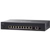 Cisco Switch gestito Cisco SG350-10 con 10 porte Gigabit Ethernet (GbE) con 8 porte Gigabit Ethernet RJ45 più 2 porte Gigabit Ethernet combinate SFP, protezione limitata a vita (SG350-10-K9-EU)
