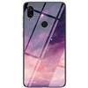 MadBee Cover per Xiaomi Redmi Note 7 [con Pellicola Proteggi Schermo],Custodia Protettiva in Vetro Temperato 9H [Cielo Stellato] + Cornice Paraurti in Silicone Morbido Cover Case (Stellato Viola)