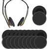 Geekria 10 paia da 2 pollici (50 mm) QuickFit cuscinetti auricolari in schiuma di ricambio per AKG, Koss, Logitech, Plantronics Rapoo, Sennheiser, cuffie Sony (Nero)