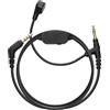 kwmobile Cavo Microfono Audio Compatibile con Sony WH-1000XM5 / WH-1000XM4 / MDR-100ABN / V-MODA Cuffie - Cavetto di Ricambio 200cm con Telecomando Jack 3.5mm nero