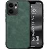 Kepuch Silklike Cover per Oppo Reno 13 F 5G Intl - Custodia Case Piastra Metallica Incorporata - Verde