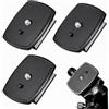 Josojoou 3PCS universale 43x43mm treppiede piastra a sgancio rapido, adattatore per treppiede fotocamera con viti, in grado di fornire un supporto stabile