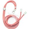 N NEWTOP Cordino Tracolla Regolabile Cinghia Laccetto Corda TPU da Cover Appendere Catena Rimovibile Estate Mare Sport Fitness Inverno Montagna Universale per Cellulare Smartphone (Rosa)