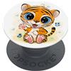 PopSockets | PhoneGrip | Supporto e maniglia per smartphone | One e supporto per dita estraibile Basic | Mini Tiger