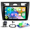 VECHTEL 4G+128G Autoradio Android 15 per Ford Fiesta Mk5 2002-2008, 9'' In-Cell HD Schermo Tactile co Carplay Android Auto senza Fili, Stereo Auto Supporto GPS Wi-Fi USB Bluetooth FM RDS Retrocamera