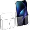 APLZGMG 2 pezzi universale supporto da parete per cellulare, autoadesivo, supporto per cellulare da parete con foro di ricarica, supporto da parete per cellulare, supporto da parete per letto e