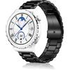 SeNool 20mm Cinturino per Huawei Watch GT 3 Pro 43mm/Watch GT 3 42mm/Watch GT 2 42mm/Watch 2/Watch 2 Pro/Watch 2 Sport, Metallo Acciaio Inox Bracciale per Honor Magic Watch 2 42mm - Nero