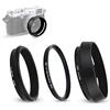 Kiwifotos Paraluce e Anello adattatore Filtro UV Kit per Fotocamere Fujifilm X100VI X100V X100F X100S X100T X70 Sostituisce il Paraluce Fuji LH-X100 Anello Adattatore AR-X100 (Nero)