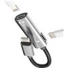 zoyuzan Cavo Aux Cuffiette Jack Accessori 2in1 Adattatore Lightning Cuffie per Apple Auricolari Caricatore Sdoppiatore per Iphone 14 13 12 11 Pro Max 7 8 Plus X SE XS XR per iPad Air Caricabatterie Headphone