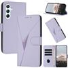 FCAXTIC Cover per Samsung Galaxy A25 5G, PU Pelle Custodia e Magnetica, Folio Flip Portafoglio con Antiurto Custodia per Galaxy A25 5G, Viola Chiaro