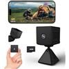 Bextgoo Mini Telecamera Spia Nascosta, 4K FHD Microcamera spia con Scheda TF 64GB, Visione Notturna e Rilevamento di Movimento, Mini Telecamera Wifi/Senza Wifi, Spy Cam per Uso Interno Estern
