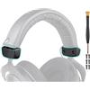 SOULWIT Diadema Copertura Laterale Scorrevole per Beyerdynamic DT 770/DT880/DT990 Pro, DT770/DT880 Pro HT, DT790/DT797, HS200 Dyn/Rotor/Trend Cuffie, Riparazione Kit con Ricambio Cappucci Terminali
