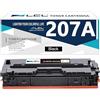 LCL 207A 207X W2210A W2210X (senza CHIP) Cartucce di Toner Compatibile | Sostituzione per HP Color LaserJet Pro M255dw M255nw M282nw M283cdw M283fdw M283fdn M255nw(1PK Nero)