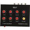 CCYLEZ Equalizzatore a 7 Bande, 12dB, Regolazione dei Bassi Alti, Equalizzatore Digitale a Doppio Canale, Ingresso di Uscita , Interfaccia da 3,5 Mm, per Registrazione, Streaming,