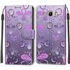 SIENIANLINE Cover per Samsung Galaxy J5 2016 custodia portafoglio Gocciolina | Chiusura magnetica, Scomparti carte, Funzione supporto, Pelle PU flip cover per Samsung J5 2016