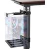 LZEXIN Supporto PC Sotto Scrivania,Capacità di Carico di 35 KG,Non è Necessaria Alcuna Foratura,Supporto PC Fisso,(Applicabile Solo a Gambe Del Tavolo da 65 mm × 45 mm),Con Tappetino Antiscivolo, Nero