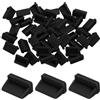 QUARKZMAN 50pz USB Tipo A Porta Tappi Coperture Cappucci Silicone Anti Polvere Protettore per USB Femmina Terminale, Nero