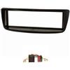 tomzz Audio 2408-017 Set di copertura radio compatibile con Citroen C1 Peugeot 107 nero con adattatore radio ISO