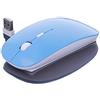 REY Mouse senza fili Mouse senza fili Slimline Blu-Bianco Mac Design