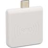 Bewinner Lettore di Carte D'identità RFID Portatile, Lettore di Smart Card per Telefoni Cellulari di Tipo C, Plug And Play, Lettura Rapida di Carte per Smartphone con Funzione OTG(Bianco)