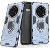 MaiJin Compatibile con Huawei Mate 50 Pro Cover, Custodia Armor Anello Cavalletto (Funziona con il Supporto Magnetico per Auto) Case Paraurti (Blu Navy)