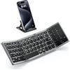 MoKo Tastiera Bluetooth Pieghevole, Tastiera Francese Portatile, Pieghevole con Touchpad e Pad Numerico, Tastiera Ricaricabile Multi Dispositivo per Windows, iOS, Android Tablet/Phone, AZERTY