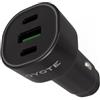 Coyote - Caricatore da accendisigari a 3 porte - 2 porte USB-C e 1 porta USB-A - Compatibile con tutti i dispositivi Coyote e smartphone