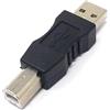 SYSTEM-S Cavo adattatore USB 2.0 tipo B maschio a maschio A in nero