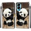 SIENIANLINE Cover per Honor 90 Lite / X50i 5G PU Pelle Custodia Flip Panda
