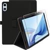 zZjoOoj Cover Per Blackview Mega2/ ODEA A12 / TECLAST T60 Plus 12 Pollici Tablet con 1 Pezzi Pellicola Vetro Temperat, Ultra Sottile,Custodia in Pelle PU Premium con Funzione Leggio Verticale,Nero